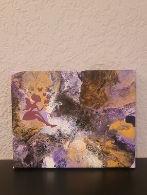 Abstract Purple and Gold Home Art Canvas Print by